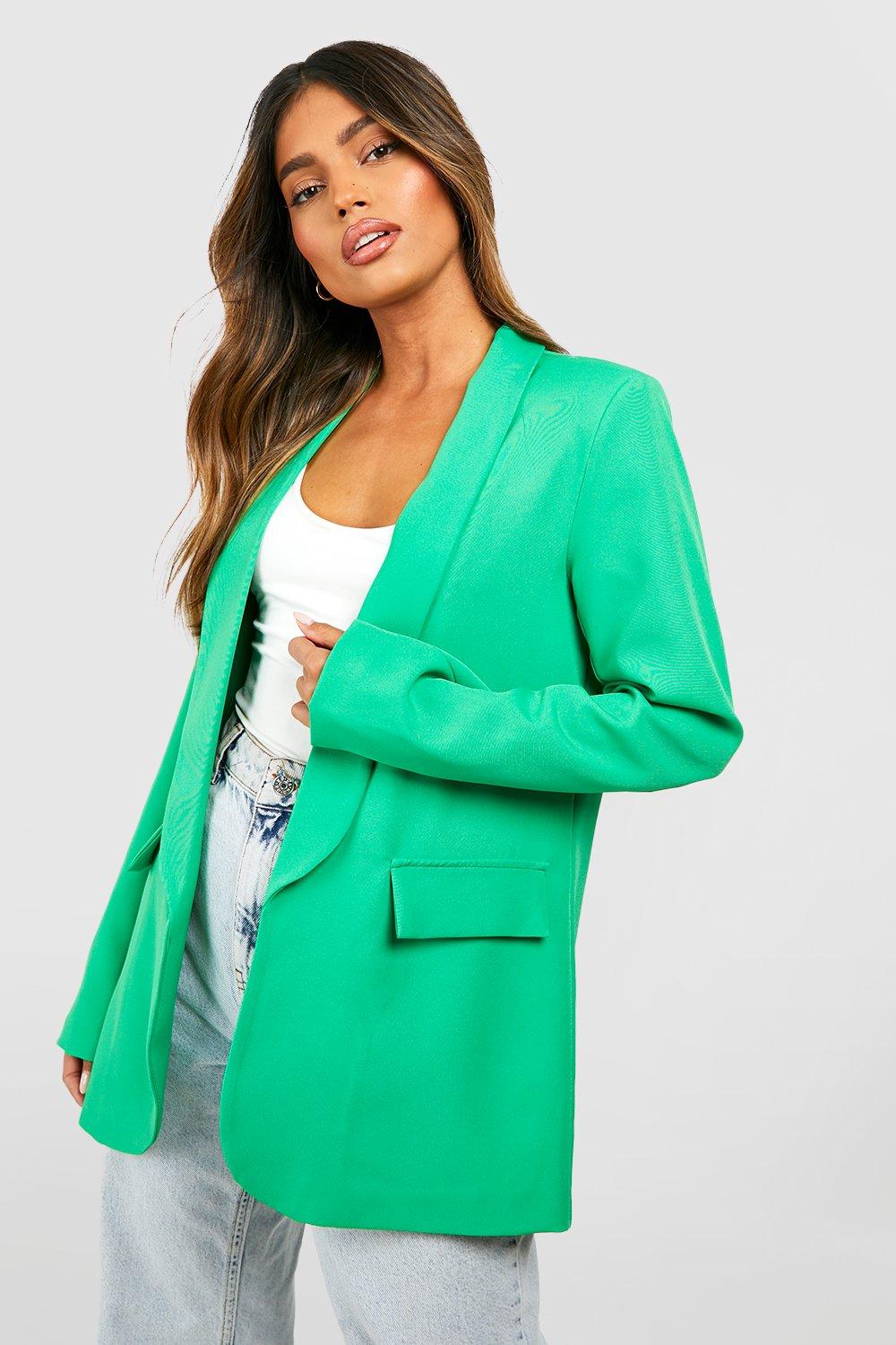 Green longline outlet blazer